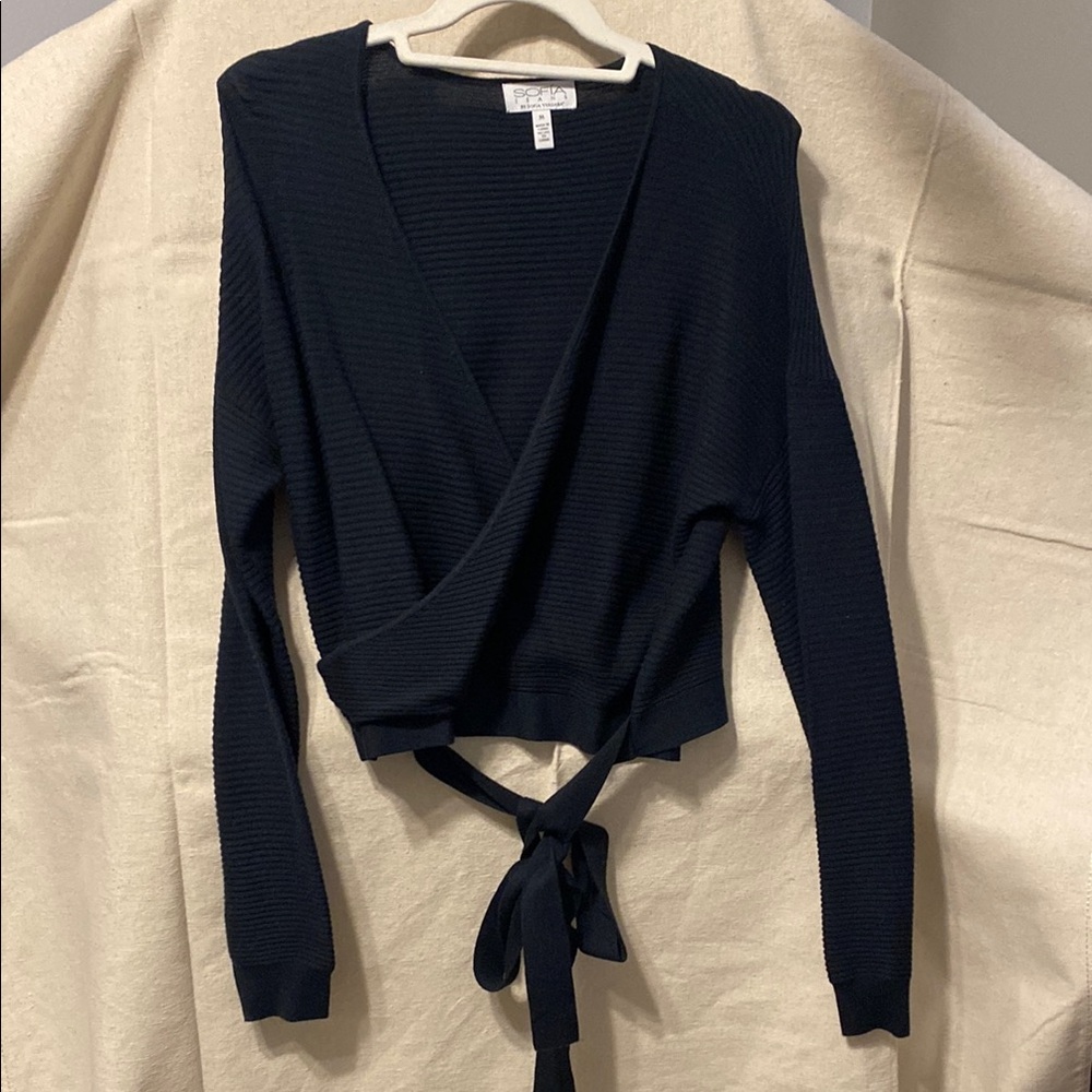 Sofia by Sofia Vergara Black V-Neck Sweater